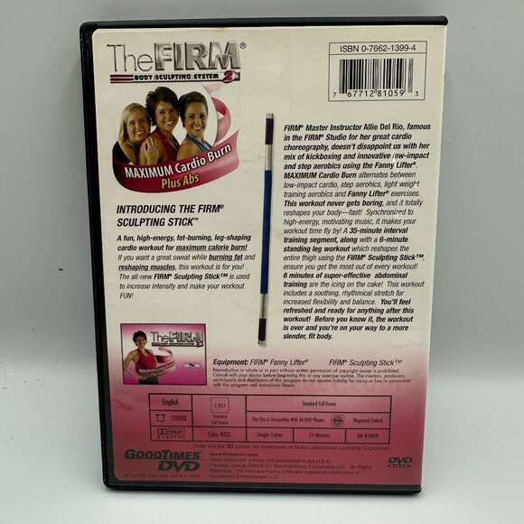 The Firm Body Sculpting System 2 Maximum Cardio Burn Plus Abs DVD Fitness - Picture 2 of 3
